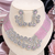 Pink aurora floral diamond necklace ensemble