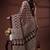 Black  malmal cotton saree with traditional ajrakh floral handblock print design