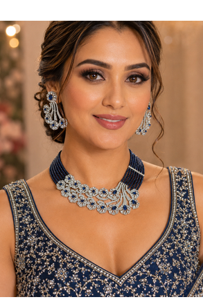 Royal blue majesty ad necklace ensemble 1