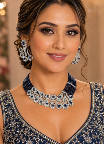 Royal blue majesty ad necklace ensemble