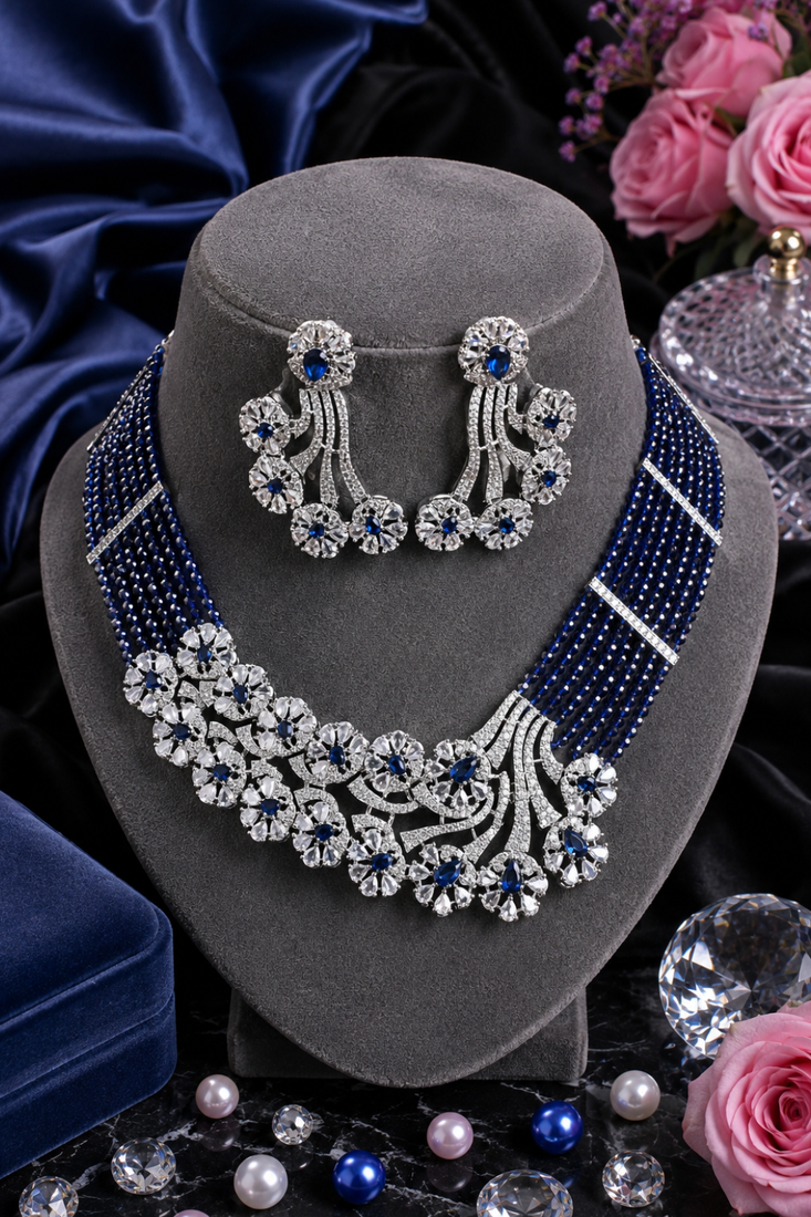 Royal blue majesty ad necklace ensemble