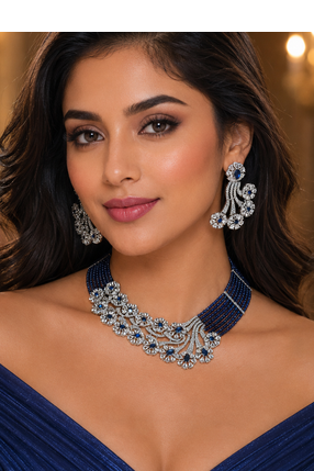 Royal blue majesty ad necklace ensemble 3