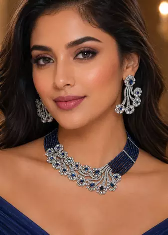 Royal blue majesty ad necklace ensemble