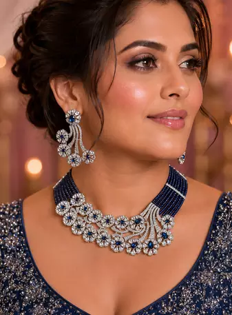Royal blue majesty ad necklace ensemble