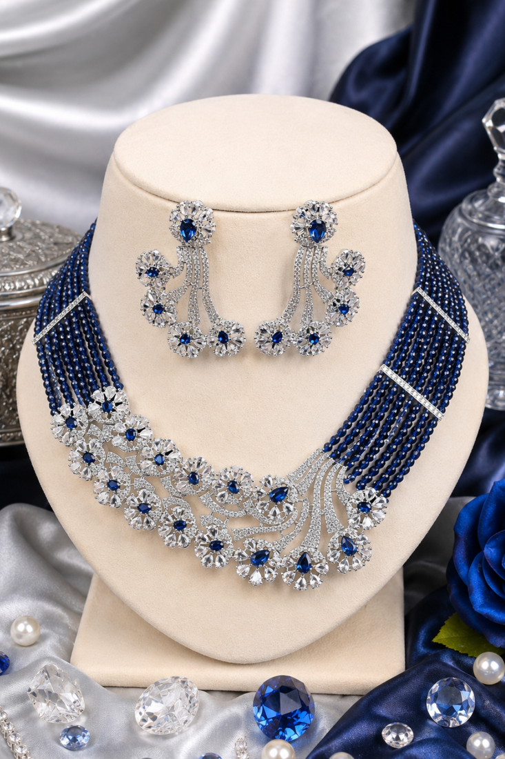 Royal blue majesty ad necklace ensemble