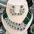 Emerald grace american diamond bridal set