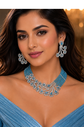Ocean royale american diamond necklace set 3