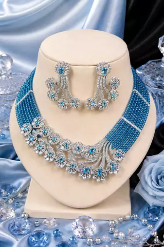 Ocean royale american diamond necklace set
