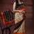 Beige  malmal cotton saree with newspaper & typography print in red and black