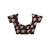 Coffee brown  malmal cotton saree in ethnic batik print with geometric block pallu
