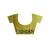 Yellow silk blend kantha saree with hand-embroidered nakshi pallu