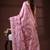 Pastel pink silk blend kantha saree with hand-embroidered fish & vine nakshi pallu