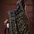 Midnight black silk blend kantha saree with golden-yellow floral & paisley nakshi pallu