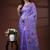 Lavender purple silk blend kantha saree with intricate mandala nakshi pallu