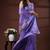 Lavender purple silk blend kantha saree with intricate mandala nakshi pallu
