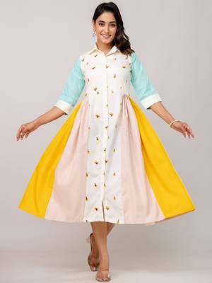 cotton embroidered midi dress 3