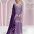 Lavender color embroideried chinon semi stitched palazzo suit