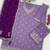 Lavender color embroideried chinon semi stitched palazzo suit