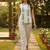 Womens off white cotton floral printed boat neck regular top