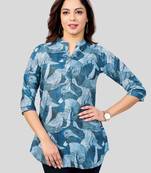  cotton blend printed short kurti
