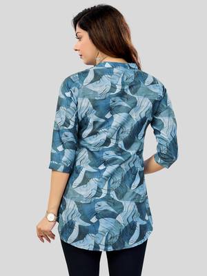  cotton blend printed short kurti 2