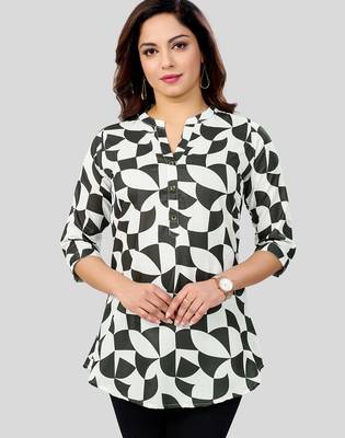  cotton blend printed short kurti 1