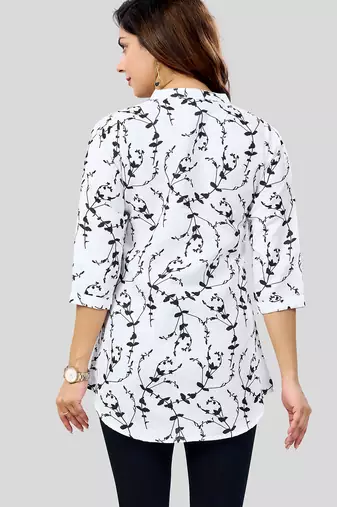  cotton blend printed short kurti