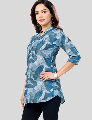  cotton blend printed short kurti 3