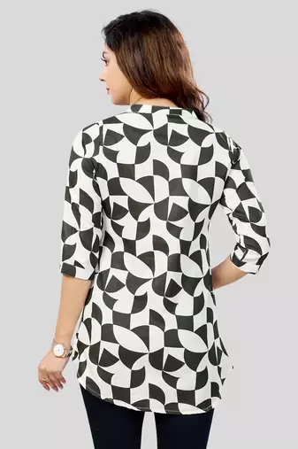  cotton blend printed short kurti