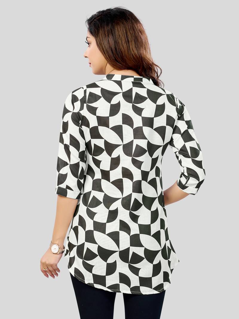  cotton blend printed short kurti