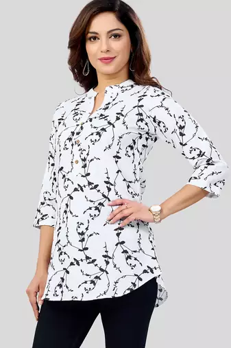  cotton blend printed short kurti