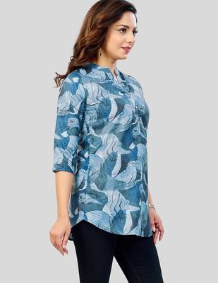  cotton blend printed short kurti 4