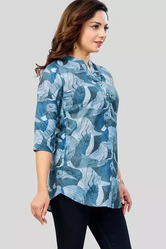  cotton blend printed short kurti