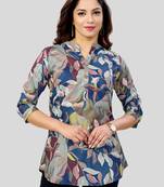  cotton blend printed short kurti