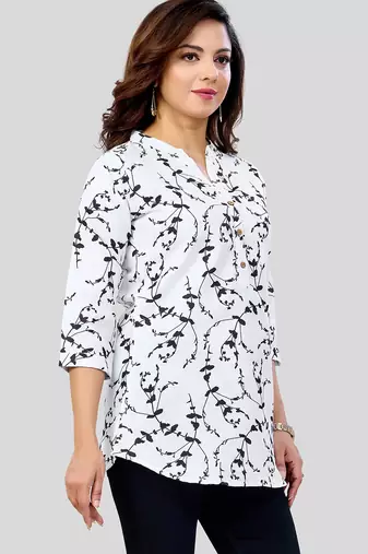  cotton blend printed short kurti