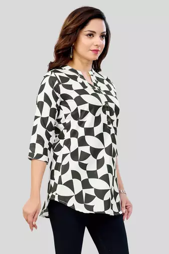  cotton blend printed short kurti