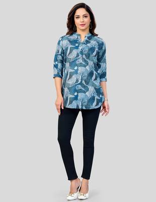  cotton blend printed short kurti 5