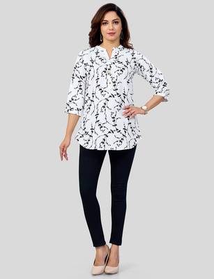  cotton blend printed short kurti 5