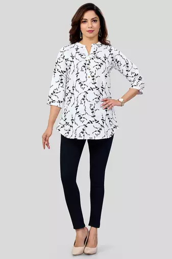  cotton blend printed short kurti