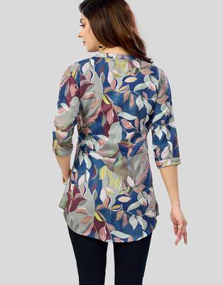  cotton blend printed short kurti 2