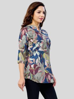  cotton blend printed short kurti 4