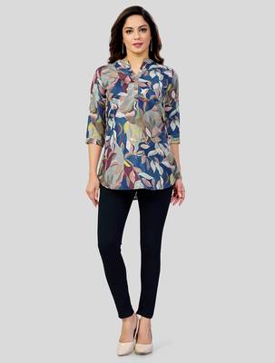  cotton blend printed short kurti 5