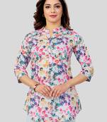  cotton blend printed short kurti