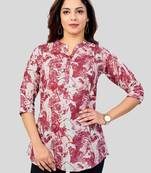  cotton blend printed short kurti