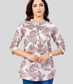  cotton blend printed short kurti