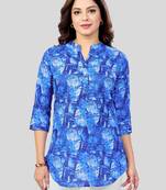  cotton blend printed short kurti