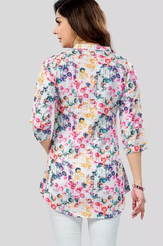  cotton blend printed short kurti