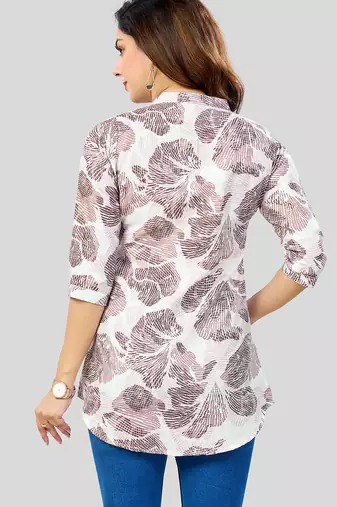  cotton blend printed short kurti