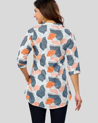  cotton blend printed short kurti 2