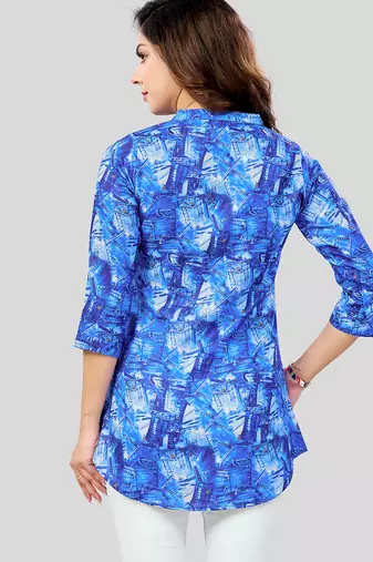  cotton blend printed short kurti